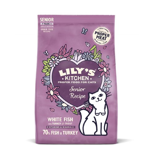 Lily's Kitchen White Fish & Turkey For Senior Cats Dry Food