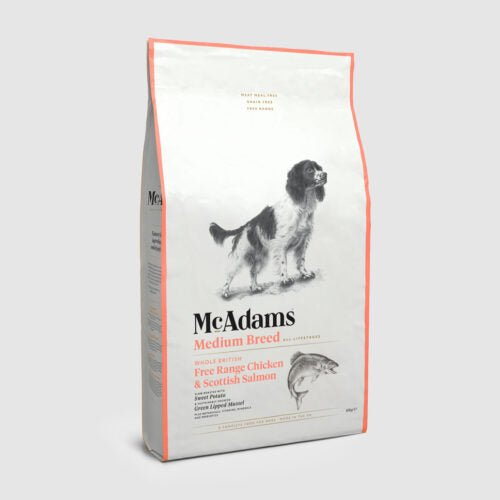Mcadams British Free Range Chicken & Scottish Salmon Medium Breed Dog Food