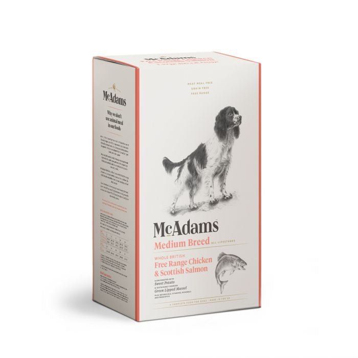 Mcadams British Free Range Chicken & Scottish Salmon Medium Breed Dog Food