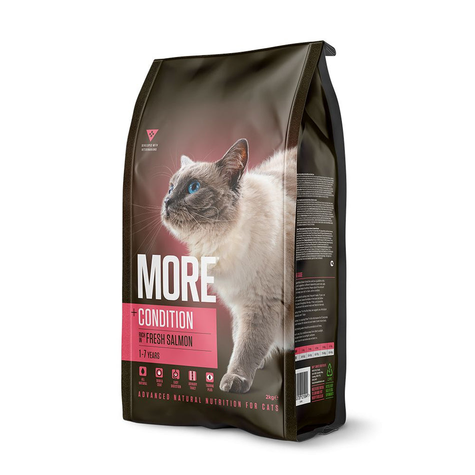 MORE +Condition Salmon Dry Cat Food - Walkies Pet Shop