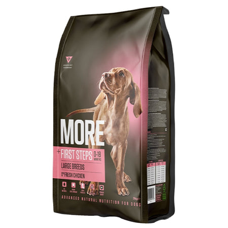 More First Steps Chicken Large Breeds Dry Dog Food - Walkies