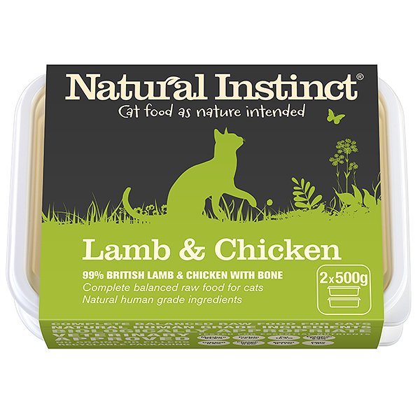 Natural Instinct Lamb and Chicken Cat Food 2 x 500g