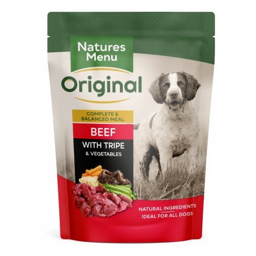 Natures Menu Beef with Tripe Dog Pouch 300g