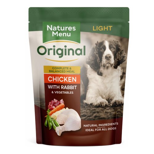 Natures Menu Light Chicken with Rabbit Dog Pouch 300g