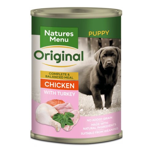 Natures Menu Puppy Chicken With Turkey Dog Cans 400g