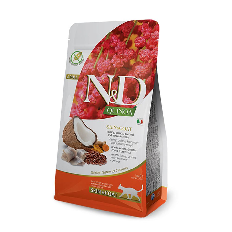 N&D Quinoa Skin & Coat Herring Dry Cat Food