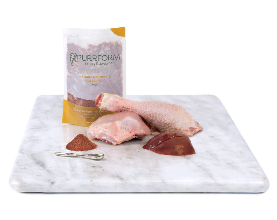 Purrform Chicken & Ground Bone with Liver 6x70g Pouch