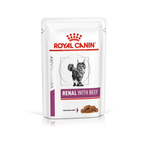 Royal Canin Renal With Beef Thin Slices In Gravy Cat Pouches