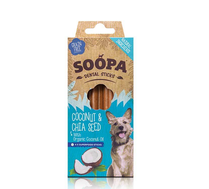 Soopa Coconut & Chia Seed Dental Sticks 100g