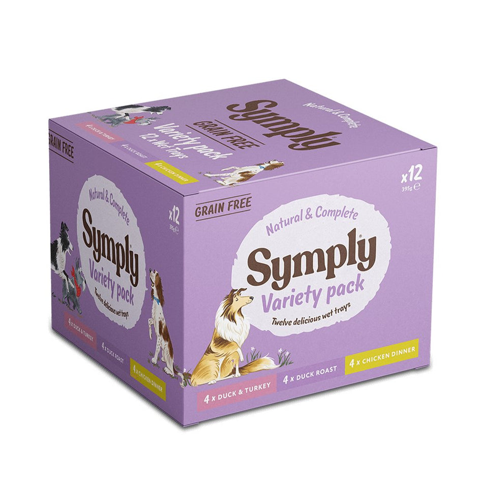 Symply Variety Pack Grain Free Wet Dog Food 395g