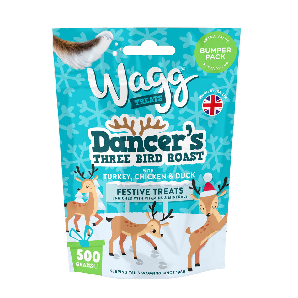Wagg Dog Christmas Three Bird Roast Treats 125g 
