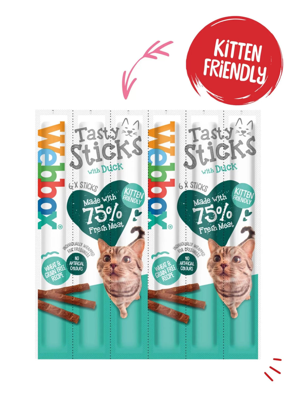 Webbox Tasty Sticks Duck Cat Treats