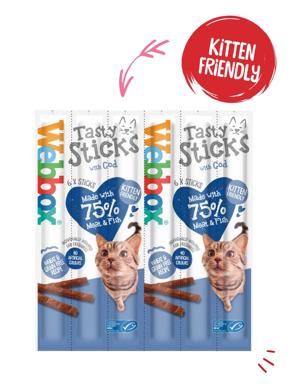 Webbox Tasty Sticks with Cod Cat Treats