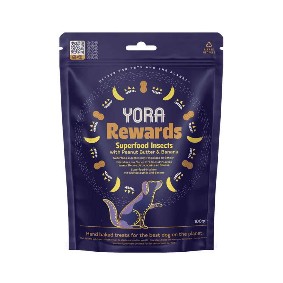 YORA Rewards Peanut Butter & Banana Dog Treats 100g
