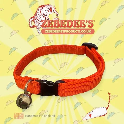 Zebedee's Classic Citrus Orange Cat Collar