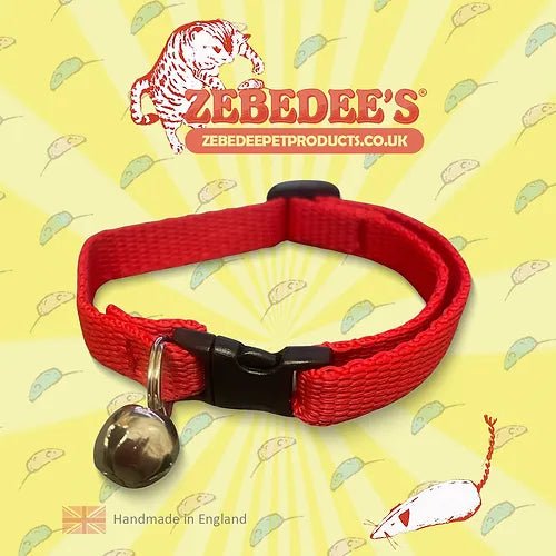 Zebedee's Classic Deep Red Cat Collar