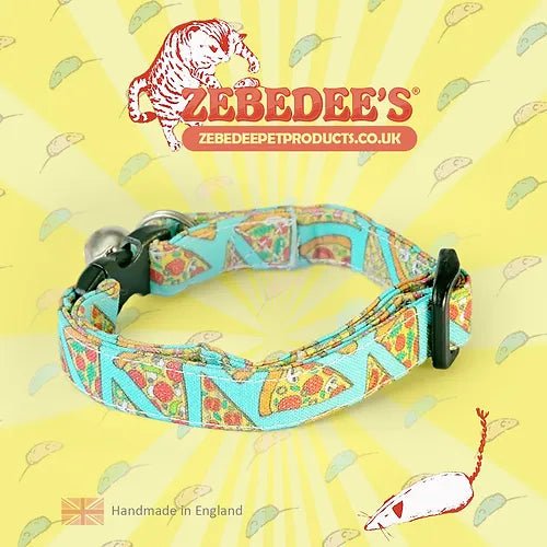 Zebedee's 'Pizza Party' Cat Collar